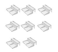 Snorvixre Lot de 8 clips de support pour couvercle d'aquarium - Support en acrylique pour aquarium ouvert et en verre - Installation facile - Clip de couvercle en verre