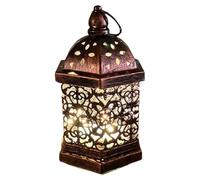 Snorvixre Lumière LED vintage en fer creux, style Moyen-Orient, suspension en métal arabe, pour la maison, le bureau et les fêtes, décoration de fête, éclairage de ferme