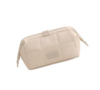 Snorvixre Mallette cosmétique anti-fuite en polyester résistant à l'usure sacs de maquillage intérieurs pour voyages d'affaires cosmétiques anti-fuite valise de voyage, beige
