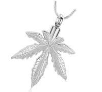 Snorvixre Médaillons commémoratifs avec feuilles d'érable pour cendres d'animaux de compagnie et pendentif pour le souvenir humain de l'enterrement