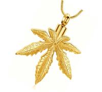 Snorvixre Médaillons commémoratifs avec feuilles d'érable pour cendres d'animaux de compagnie et pendentif pour le souvenir humain de l'enterrement