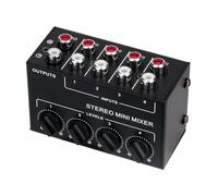 Snorvixre Mélangeur de son stéréo passif à 4 canaux facile à utiliser pour la compatibilité avec plusieurs appareils et une meilleure qualité de mixage