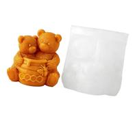 Snorvixre Moule en silicone pour bougie en forme d'ours - Outil de fabrication pour résine - Moule de savon - Cadeau de décoration de la maison