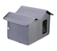 Snorvixre Niche pour chat avec couche en aluminium - Tissu Oxford imperméable - Lit d'extérieur simple et lourd