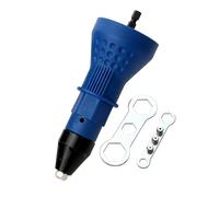 Snorvixre Outil de rivetage électrique universel, construction en acier allié, tête hexagonale résistante à l'usure, ajustement précis pour pistolet à riveter, adaptateur