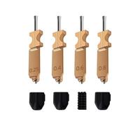 Snorvixre Pack de 4 buses améliorées en acier trempé qui offrent une excellente qualité d'impression et compatibilité pour différents matériaux thermoplastiques de différentes tailles