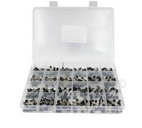 Snorvixre Pack de 480 transistors collection pour un usage professionnel et professionnel, accompagné d'une boîte de rangement pour travaux électroniques organisés, pièces électroniques
