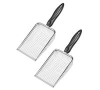 Snorvixre Pelle à fumier robuste en acier inoxydable pour un nettoyage facile des poulaillers avec pelle ergonomique et ergonomique