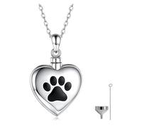 Snorvixre Pendentif mémorial en argent pour animal de compagnie - Compatible avec les monuments religieux funéraires - Pour cendres - Collier à cendres en argent