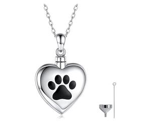 Snorvixre Pendentif mémorial en argent pour animal de compagnie - Compatible avec les monuments religieux funéraires - Pour cendres - Collier à cendres en argent