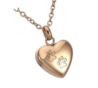 Snorvixre Personnalité Mémorial pour Animaux de Commémoration Bijoux Pendentif Cœur Ouvrir pour Cendres Crémation Souvenir Acier Inoxydable Animal de Compagnie Crémation Bijoux Souvenir