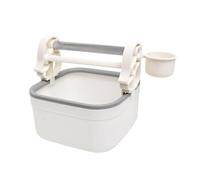 Snorvixre Plateau pour oiseaux en alliage d'aluminium avec base d'entraînement en polystyrène - Bac à déchets amovible pour aras, calopsittes, accessoires de toilettes d'ordinateur, support de