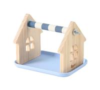 Snorvixre Plateforme d'oiseau en bois facile à utiliser, structure stable, support d'entraînement pour perroquets, ponçage des griffes et enrichissement, accessoires, interaction, activité, perchoir