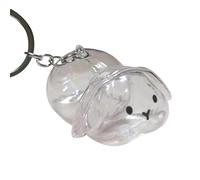 Snorvixre Porte-clés fonctionnel en forme de lapin - Boîte de rangement transparente en poils de lapin - Organiseur de sac - Cadeau mignon - Décoration d'intérieur