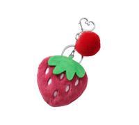 Snorvixre Porte-clés serpent en peluche délicate, pendentif accrocheur pour un usage quotidien, met en valeur les styles individuels sur un porte-clés doux et moelleux, Red Plush Strawberry, taille