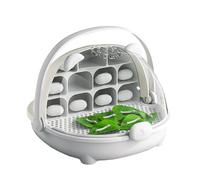 Snorvixre Récipient d'élevage de vers à soie - Cage d'habitat transparente avec plateaux amovibles et pratique pour un transport facile en plein air