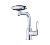 Snorvixre Régulateur de débit d'eau, rallonge de robinet, métal, mouvement de charnière à 360 degrés, installation rapide, buse de lavabo de salle de bain, économie d'eau, bras de robinet réglable