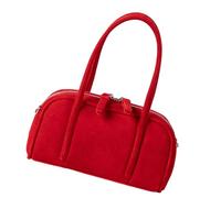 Snorvixre Sac à main élégant d'inspiration coréenne Sacs à bandoulière légers Sac à bandoulière pratique en daim pour la vie quotidienne Indispensable Sac de bowling coréen Sac à bandoulière, rouge