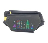 Snorvixre Sac banane ergonomique étanche avec écran LED Sac à bandoulière Poches cachées pour clés de téléphone Voyage Indispensable LED Taille Sac à bandoulière avec contrôle par application
