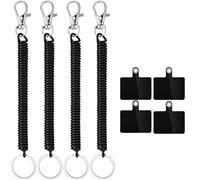 Snorvixre Sangle extensible, lanière de téléphone avec patchs pour le ski en plein air, rétractable pour la plupart des téléphones portables, porte-clés à ressort en plastique, téléphone