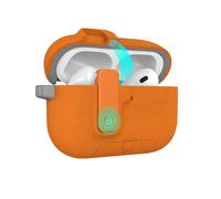 Snorvixre Serrure de sécurité pour écouteurs sans fil Coque résistante aux chocs Étui de protection entièrement rabattable Étui de protection en caoutchouc avec support de téléphone Clip de