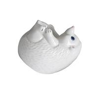 Snorvixre Support à œufs en céramique avec motif animal, statue de hérisson amusante, pots de plantes succulentes pour enfants, idéal pour les collations du petit déjeuner, nettoyage rapide, coquetier