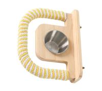Snorvixre Support de jeu pour perroquets en bois avec bols amovibles en acier inoxydable, perchoirs réglables pour cages, grand support de plate-forme de jeu pour animaux de compagnie