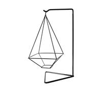 Snorvixre Support décoratif pour plantes en fer Styles géométriques modernes Construction stable pour les espaces de vie Balcon Utilisation Support de plantes résistant à la corrosion