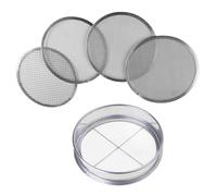 Snorvixre Tamis à terre manuel en acier inoxydable - 20,3 cm de diamètre - Avec 4 options de filet pour le jardin - Outil de jardinage professionnel