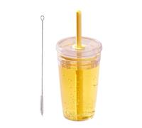 Snorvixre Tasse à café achromatique avec large ouverture et paille permanente. Idéale pour les spécialistes occupés Broadmouth