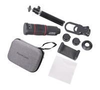 Snorvixre Téléobjectif 28x avec objectif grand angle fisheye macro type clip photographie télescope téléobjectif pour la plupart des smartphones macro fisheye grand angle