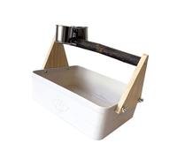 Snorvixre Toilettes montées sur cage à oiseaux avec construction en plastique ABS pour l'élimination des déchets sanitaires, support de toilette
