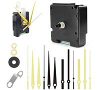 Snovire Mouvement d'Horloge Radio-Contrôlé avec 4 Paires d'Aiguilles, Kit de Réparation Silencieux pour Horloge Murale, Mécanisme à Quartz Précis, Idéal pour Projets DIY, 72 x 56 x 19 mm,Rouge