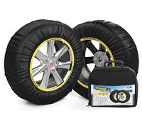 SNOVIT FIX&GO TEX PLUS Lot de 2 chaînes à neige en textile Taille M pour tourisme, SUV, 4x4 et camionnette, certification ZT EN-16662-1.