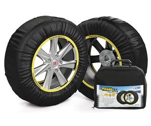 SNOVIT FIX&GO TEX PLUS Lot de 2 chaînes à neige en textile Taille M pour tourisme, SUV, 4x4 et camionnette, certification ZT EN-16662-1.