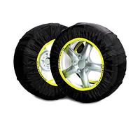 SNOVIT FIX&GO TEX PLUS Lot de 2 chaînes à neige en textile Taille XL pour tourisme, SUV, 4x4 et camionnette, certification ZT EN-16662-1.