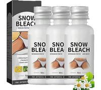 Snow Bleach Cream - Snow Bleach Cream for Private Part, Intimate Areas, Underarm, Neck, Knees, Elbows, Dark Skin Lightening Cream, Dark Spot Remover Cream, Skin Lightening Bleaching Cream (3PCS)