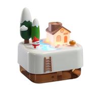 Snow Cabin Cool Mist Humidifier, 360ml USB Desktop Christmas Night Light | 7 Color & Warm Light, 4H 8H Auto Shut Off Timer, Silent operationn for Bedroom Office Desk Holiday Gift