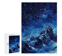 Snow-Capped Mountain Night Sky Puzzle 1000 Pièces Educa Jouet en Bois Cadeau Unique Décoration Intérieure Jeu Éducatif Challenge Toy Adultes Et Enfants À Partir De 14 Ans 300 PCS