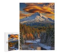 Snow-Capped Mountain Sunset Puzzle 1000 Pièces Educa Jouet en Bois Cadeau Unique Décoration Intérieure Jeu Éducatif Challenge Toy Adultes Et Enfants À Partir De 14 Ans 500 PCS