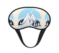 Snow-Capped Mountains Masque pour les yeux léger et universel Idéal pour les voyages, les siestes au bureau et le travail de quart de travail fournit un environnement de sommeil confortable
