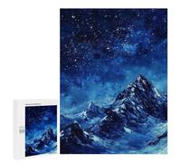 Snow-Capped Peaks Under Starry Sky Puzzle 1000 Pièces Educa Jouet en Bois Cadeau Unique Décoration Intérieure Jeu Éducatif Challenge Toy Adultes Et Enfants À Partir De 14 Ans 500 PCS