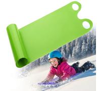 Snow Crazy Tapis de traîneau à neige léger enroulable pour bébé - Tapis de vol d'hiver portable - Planche de ski avec poignées - Tapis de luge Sno-w pour sports de plein air d'hiver