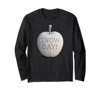 Snow Day No School Funny Student Teacher Winter Snowball Manche Longue
