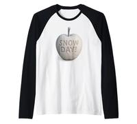 Snow Day No School Funny Student Teacher Winter Snowball Manche Raglan