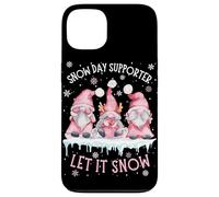 Snow Day Supporter Xmas Holiday Let It Snow Cute Three GNOME Coque pour iPhone 13