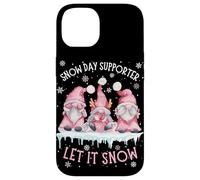 Snow Day Supporter Xmas Holiday Let It Snow Cute Three GNOME Coque pour iPhone 14