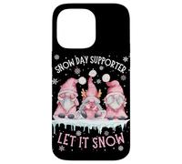Snow Day Supporter Xmas Holiday Let It Snow Cute Three GNOME Coque pour iPhone 14 Pro Max