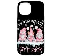 Snow Day Supporter Xmas Holiday Let It Snow Cute Three GNOME Coque pour iPhone 15