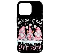 Snow Day Supporter Xmas Holiday Let It Snow Cute Three GNOME Coque pour iPhone 16 Pro